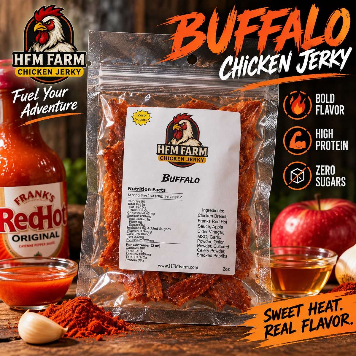 Buffalo Chicken Jerky