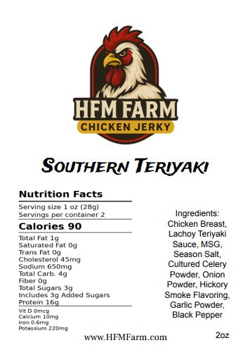 Southern Teriyaki Chicken Jerky
