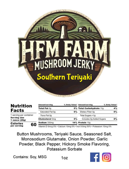 Southern Teriyaki Mushroom Jerky
